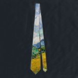 Gravata Campo de trigo Van Gogh com ciprestes. Impressioni<br><div class="desc">Van Gogh "Campo de Trigo com CyPrensas" gravata no pescoço.</div>