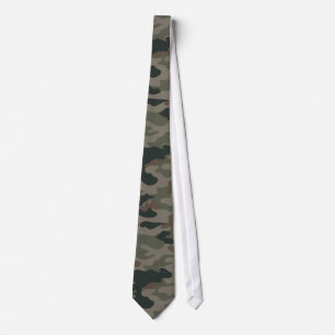 Gravata Camuflagem do Exército em Militares Verdes e Marr