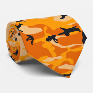 Gravata Camuflagem Laranja, Militar, Exército