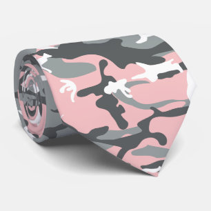 Gravata Camuflagem rosa e Cinza, Militar, Exército
