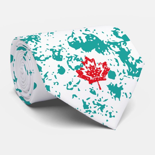 Gravata CANADA double RAIN EARTH MAPLE BY MASANSER PIXELAT (Rolled)
