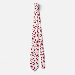 Gravata Canadá Maple Leaf and Moose Patterno