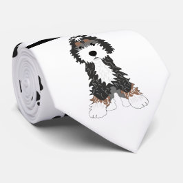 Gravata Canetas Negras e Cachorros