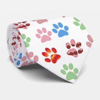 Gravata Canine Paw Print Tie