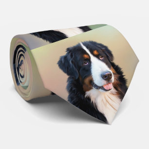 Gravata "cão de montanha bernês",cão,cachorrinho,silhueta,