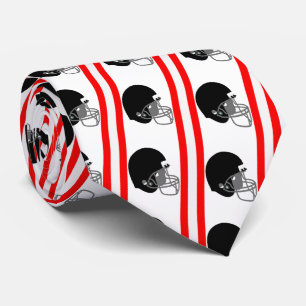 Gravata Capacete Negro de Futebol no Necgravite Vermelho e