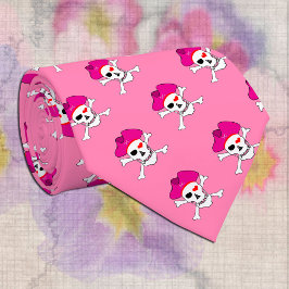 Gravata Capitão Grace, moda pirata, bandeira rosa dos pira