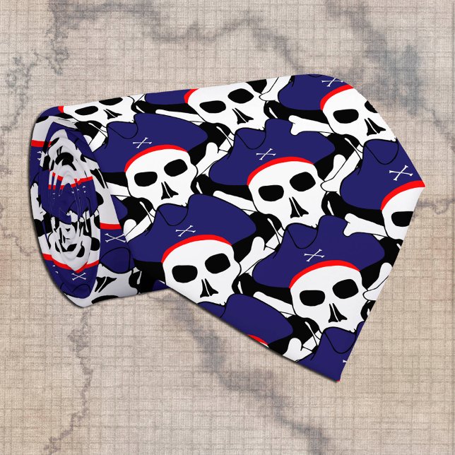 Gravata Captain Tie, Pirate Skull, bandeira dos piratas (Criador carregado)