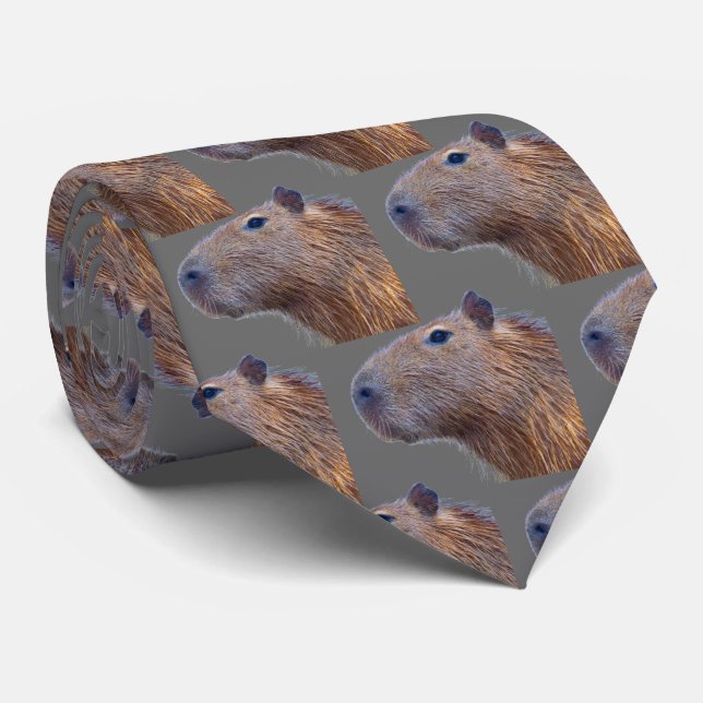 Gravata Capybara Neck Tie (Rolled)
