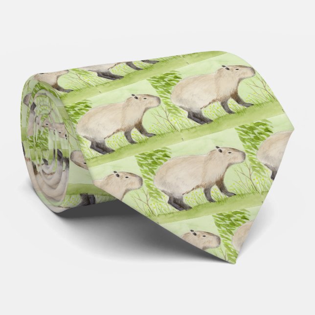 Gravata Capybara Neck Tie (Rolled)