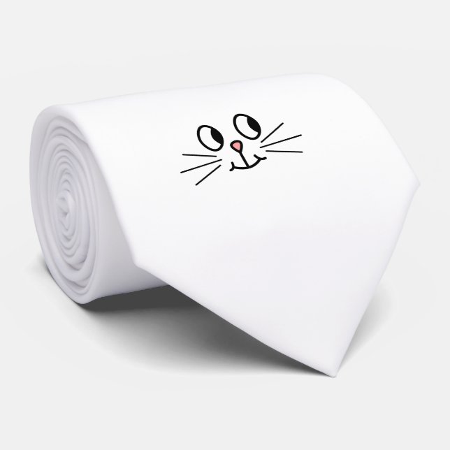 Gravata Cara De Gato Bonita. (Rolled)