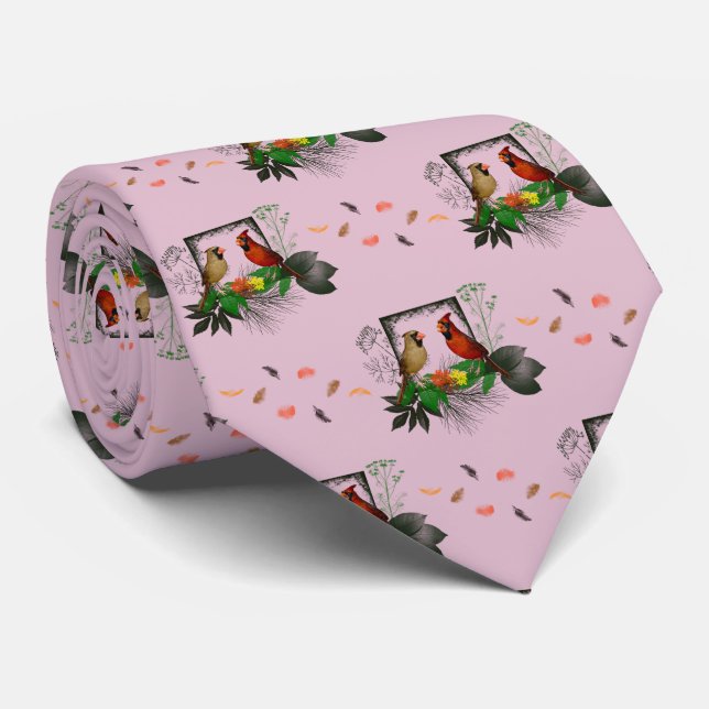 Gravata Cardinals Corner Tie (Rosa Derratado) (Rolled)
