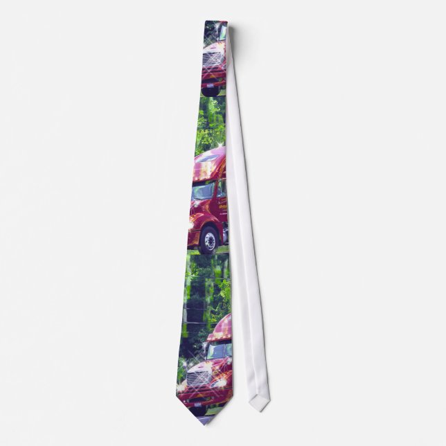 Gravata CARGO TRUCK BIG RIG TRUCKERS Fashion Tie (Frente)