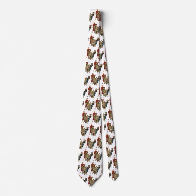 Gravata Carrinho de Compro da Família Retro, Mãe e Criança (Frente)