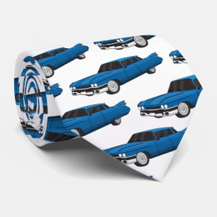 Gravata Carro clássico azul legal 1959