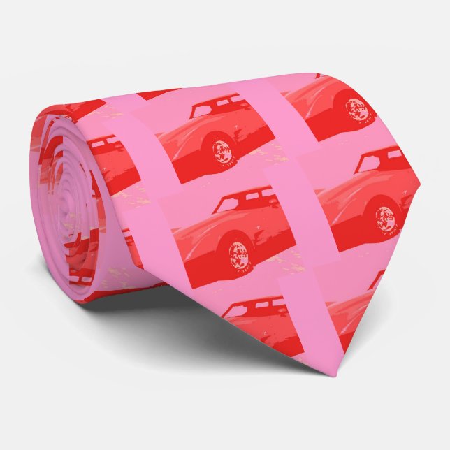 Gravata Carro Clássico Vermelho 1979 (Rolled)