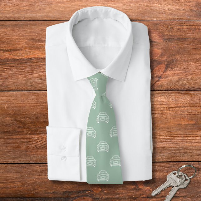 Gravata Carro de figuras Monoline Emerald Green Figaro (A fun figgy pattern tie for the Emerald Green figaro owner)