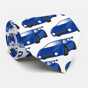 Gravata Carro desportivo azul com ilustração de airfoil