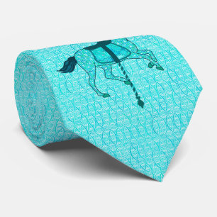 Gravata Carrossel Horse - Turquesa e Aqua