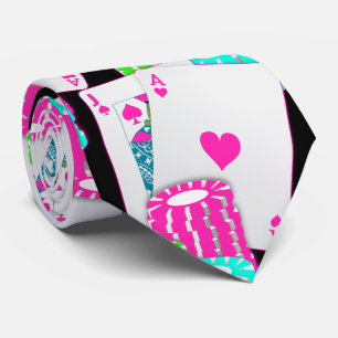 Gravata Cartões E Chips Blackjack Las Vegas