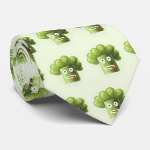 Gravata Cartoon Engraçado Broccoli É Comida Saudável