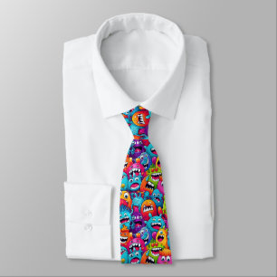 Gravata Cartoon Monsters Necktie