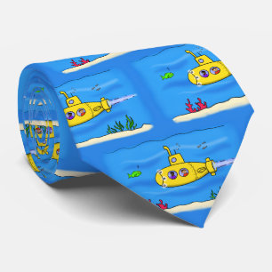 Gravata Cartoon submarino feliz