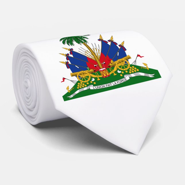 Gravata Casaco de Armas do Haiti (Haiti) (Rolled)