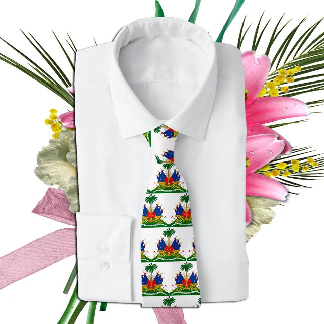 Gravata Casaco de armas do Haiti, moda da bandeira haitian (Criador carregado)