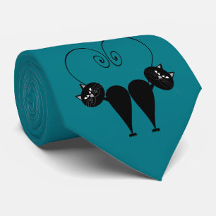 Gravata casal de gato de amor engraçado dia de os namorado