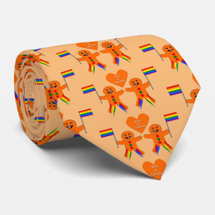 Gravata Casal de Pão de Natal gay Men