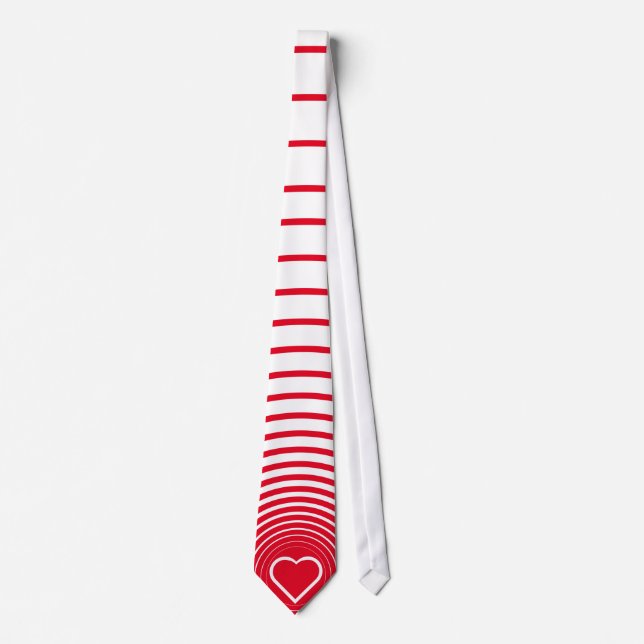 Gravata Casal Neck Tie Red Heart Love - Suas Cores (Frente)