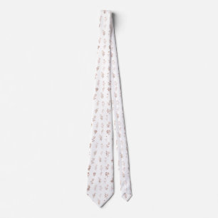 Gravata Casamento Botânico Rosa de Cobre Minimalista