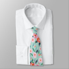 Gravata Casamento com Rosa de Padrão de Cor Verde da Moeda