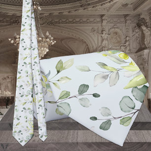Gravata Casamento da primavera Eucalyptus Greenery