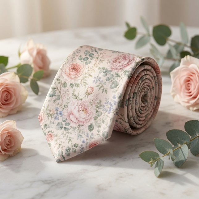 Gravata Casamento de Jardim Romântico com Rosa Bege Luxuos (Criador carregado)