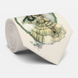 Gravata Casamento de Natal Vintage Harrison Fisher, Noiva