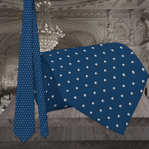 Gravata Casamento De Pinos Azul E Prata Com Marinho Clássi