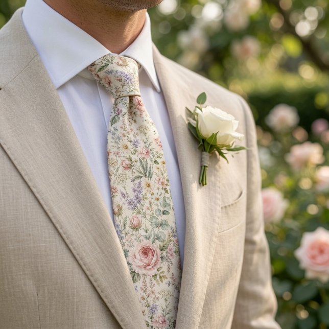 Gravata Casamento de Rosa de Jardim Luxuosa (Criador carregado)