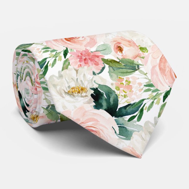 Gravata Casamento de Rosas Rosa Bege H2 ArtsApp (Rolled)