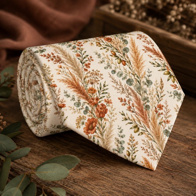Gravata Casamento de Terracota Pampas Eucalipto (Criador carregado)