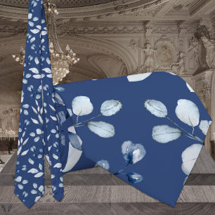 Gravata Casamento de Verde de Eucalipto Azul Poeira e Azul