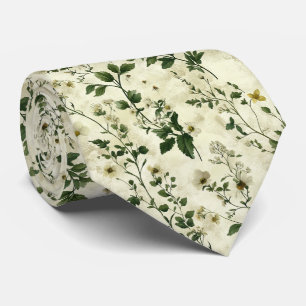 Gravata Casamento de Vinha de Flor Verde Suave