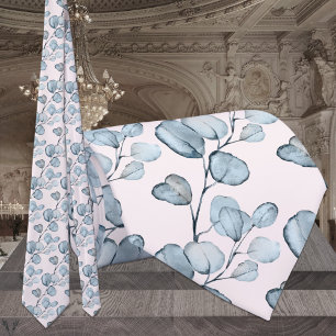 Gravata Casamento Elegante Eucalyptus Azul Blush & Dusty
