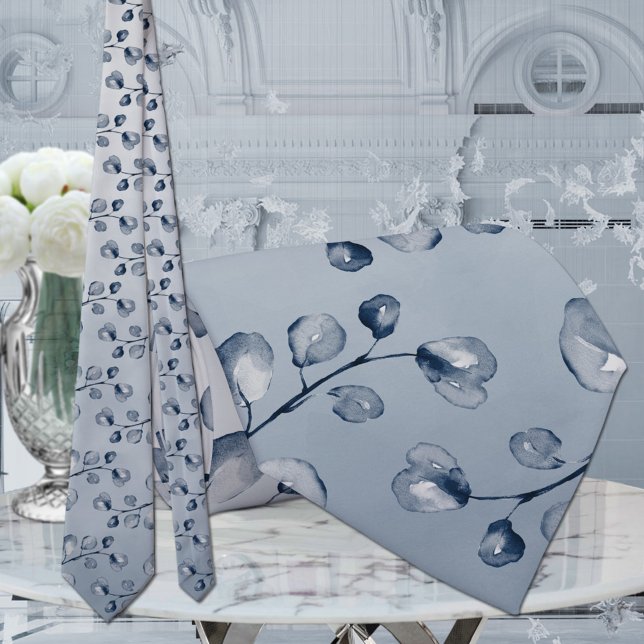 Gravata Casamento Elegante Eucalyptus Azul e marinho (Criador carregado)