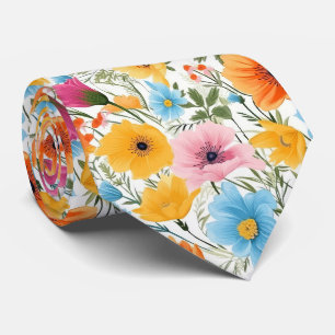 Gravata Casamento Floral Branco