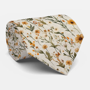 Gravata Casamento Floral De Azeitona E Colheita De Laranja
