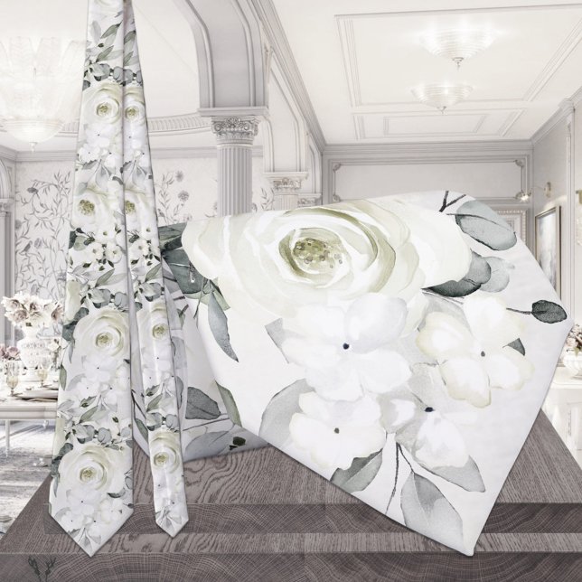 Gravata Casamento Floral Eucalyptus Greenery (Criador carregado)