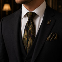 Casamento Gatsby Luxuoso Art Déco Preto e Dourado 