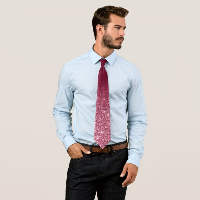 Gravata Casamento glamouroso de louro vermelho-burgunter o (In Situ)